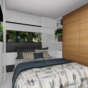 Suíte. (Ar:Co – Arquitetura Cooperativa).