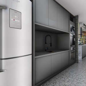 Cozinha. (Ar:Co – Arquitetura Cooperativa).