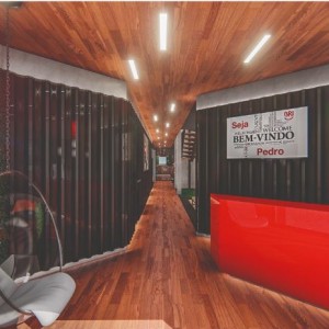 Recepção / Eixo de Conexão. (Ar:Co-Arquitetura Cooperativa).