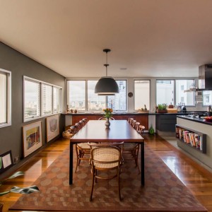 Vista da Sala de Jantar. (Ar:Co- Arquitetura Cooperativa).