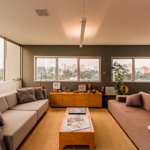Vista da Sala de Estar. (Ar:Co- Arquitetura Cooperativa).