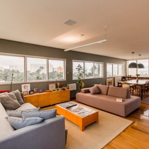 Vista da Sala de Estar. (Ar:Co- Arquitetura Cooperativa).