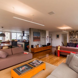 Vista da Sala de Estar. (Ar:Co- Arquitetura Cooperativa).