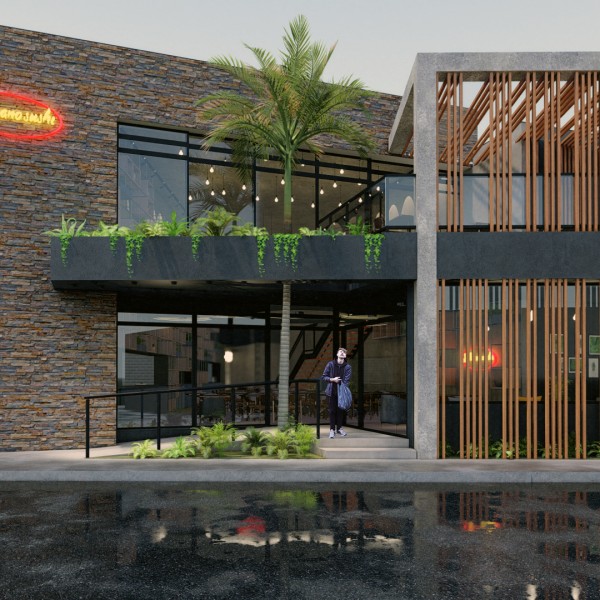 Fachada. (Ar:Co – Arquitetura Cooperativa).