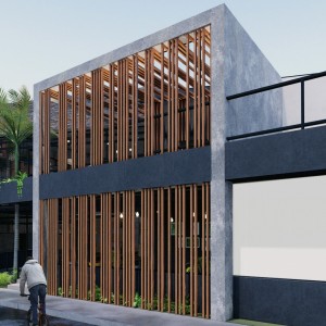 Fachada. (Ar:Co – Arquitetura Cooperativa).