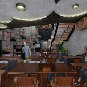 Vista para o Salão Principal. (Ar:Co- Arquitetura Cooperativa).