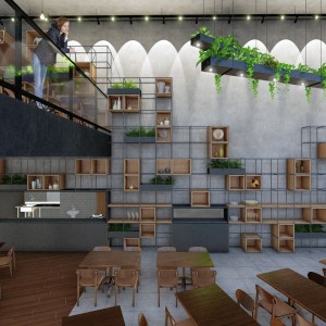 Vista do Salão Principal. (Ar:Co- Arquitetura Cooperativa).