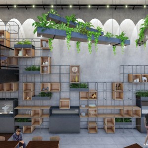 Vista do Salão Principal. (Ar:Co- Arquitetura Cooperativa).