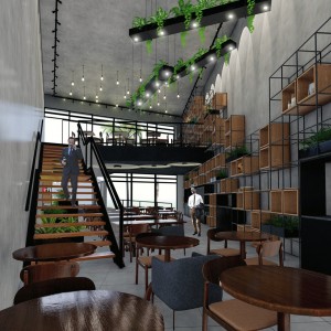 Vista do Salão Principal. (Ar:Co- Arquitetura Cooperativa).