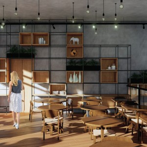 Vista do Mezanino. (Ar:Co – Arquitetura Cooperativa).