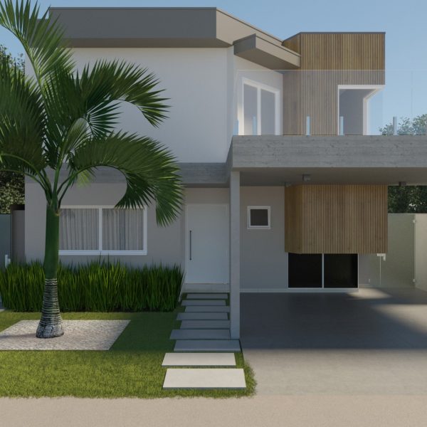 Fachada Frontal. (Ar:Co – Arquitetura Cooperativa).