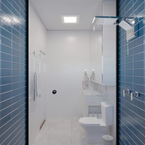 Banheiro 1. (Ar:Co – Arquitetura Cooperativa).