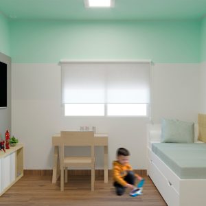 Dormitório 1. (Ar:Co – Arquitetura Cooperativa).