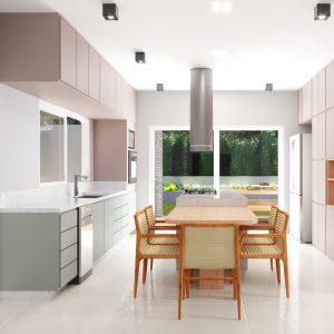 Cozinha. (Ar:Co – Arquitetura Cooperativa).