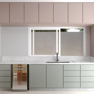 Cozinha. (Ar:Co – Arquitetura Cooperativa).