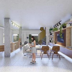 Sala de Estar. (Ar:Co – Arquitetura Cooperativa).