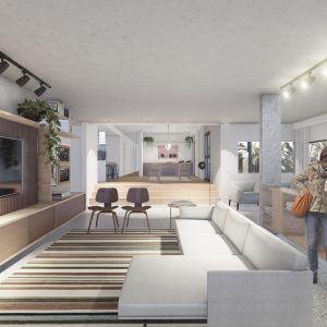 Sala de Estar. (Ar:Co – Arquitetura Cooperativa).