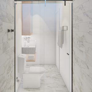 Banheiro 1. (Ar:Co – Arquitetura Cooperativa).