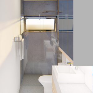 Banheiro 2. (Ar:Co – Arquitetura Cooperativa).