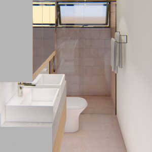 Banheiro 3. (Ar:Co – Arquitetura Cooperativa).