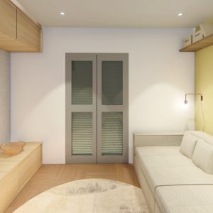 Sala de Intima / TV / Hóspedes. (Ar:Co – Arquitetura Cooperativa).