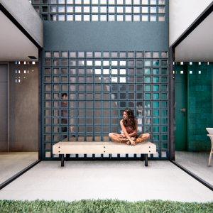 Pátio Interno / Jardim. (Ar:Co – Arquitetura Cooperativa).