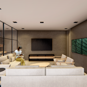 Sala de Estar. (Ar:Co – Arquitetura Cooperativa).