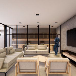 Sala de Estar. (Ar:Co – Arquitetura Cooperativa).