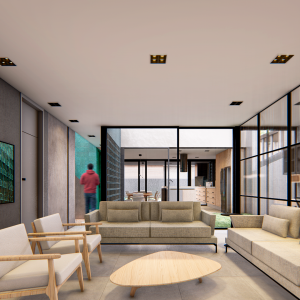 Sala de Estar. (Ar:Co – Arquitetura Cooperativa).