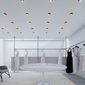 Loja primeiro pavimento. (Ar:Co-Arquitetura Cooperativa).