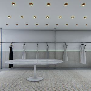 Loja primeiro pavimento. (Ar:Co-Arquitetura Cooperativa).