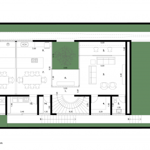 Planta Pavimento Superior. (Ar:Co – Arquitetura Cooperativa).