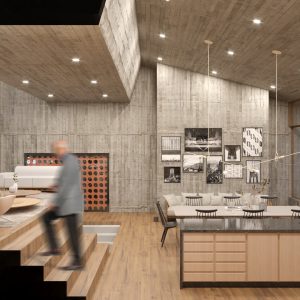 Cozinha e Sala de Estar/Jantar Integrados. (Ar:Co – Arquitetura Cooperativa).