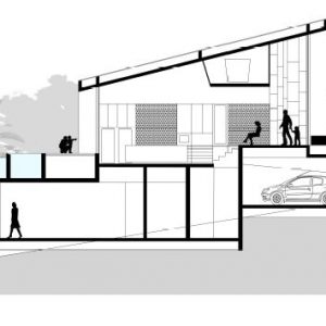 Corte Longitudinal. (Ar:Co – Arquitetura Cooperativa).