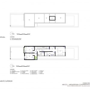 Planta do Pav. Superior e da Cobertura. (Ar:Co – Arquitetura Cooperativa).