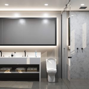 Banheiro. (Ar:Co – Arquitetura Cooperativa).