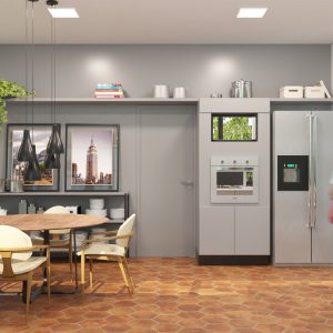 Cozinha. (Ar:Co – Arquitetura Cooperativa).