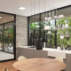 Cozinha. (Ar:Co – Arquitetura Cooperativa).