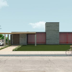 Fachada Frontal. (Ar:Co – Arquitetura Cooperativa).