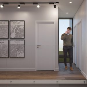 Corredor de Acesso da Área Intima. (Ar:Co – Arquitetura Cooperativa).