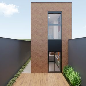 Fachada dos Fundos. (Ar:Co – Arquitetura Cooperativa).