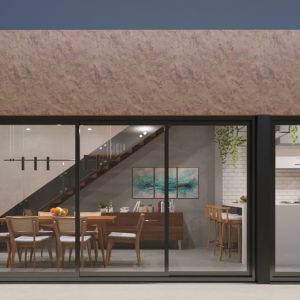 Fachada Lateral do Térreo. (Ar:Co – Arquitetura Cooperativa).