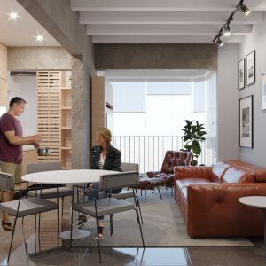 Sala de Estar. (Ar:Co – Arquitetura Cooperativa).