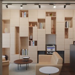 Sala de Estar do Pavimento Superior. (Ar:Co – Arquitetura Cooperativa).