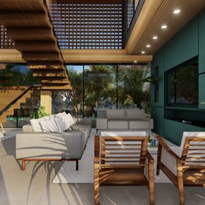 Sala de estar. (Ar:Co – Arquitetura Cooperativa).