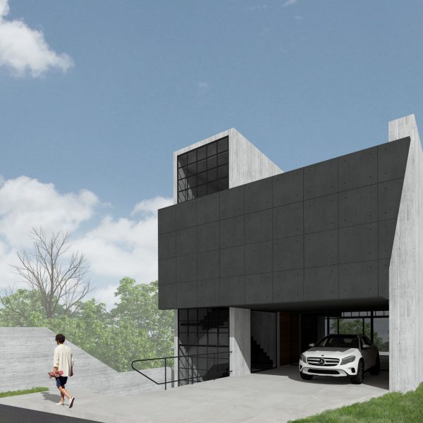 Fachada Frontal. (Ar:Co – Arquitetura Cooperativa).