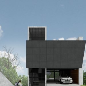 Fachada Frontal. (Ar:Co – Arquitetura Cooperativa).