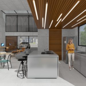 Cozinha Integrada. (Ar:Co – Arquitetura Cooperativa).