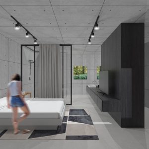 Suíte Master. (Ar:Co – Arquitetura Cooperativa).