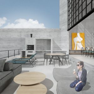 Área Externa Integrada. (Ar:Co – Arquitetura Cooperativa).